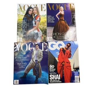 Vogue GQ Magazine Lot 2025 Kendall Gigi Nicole Kidman Timothee Chalamet Shai